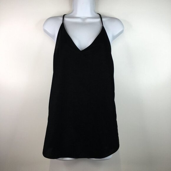 LOFT Velvet Black Racerback V Neck Tank Size S - Picture 3 of 7